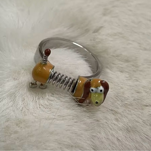 Cute sausage Dog Ring dachshund ring Adjustable - Picture 3 of 4
